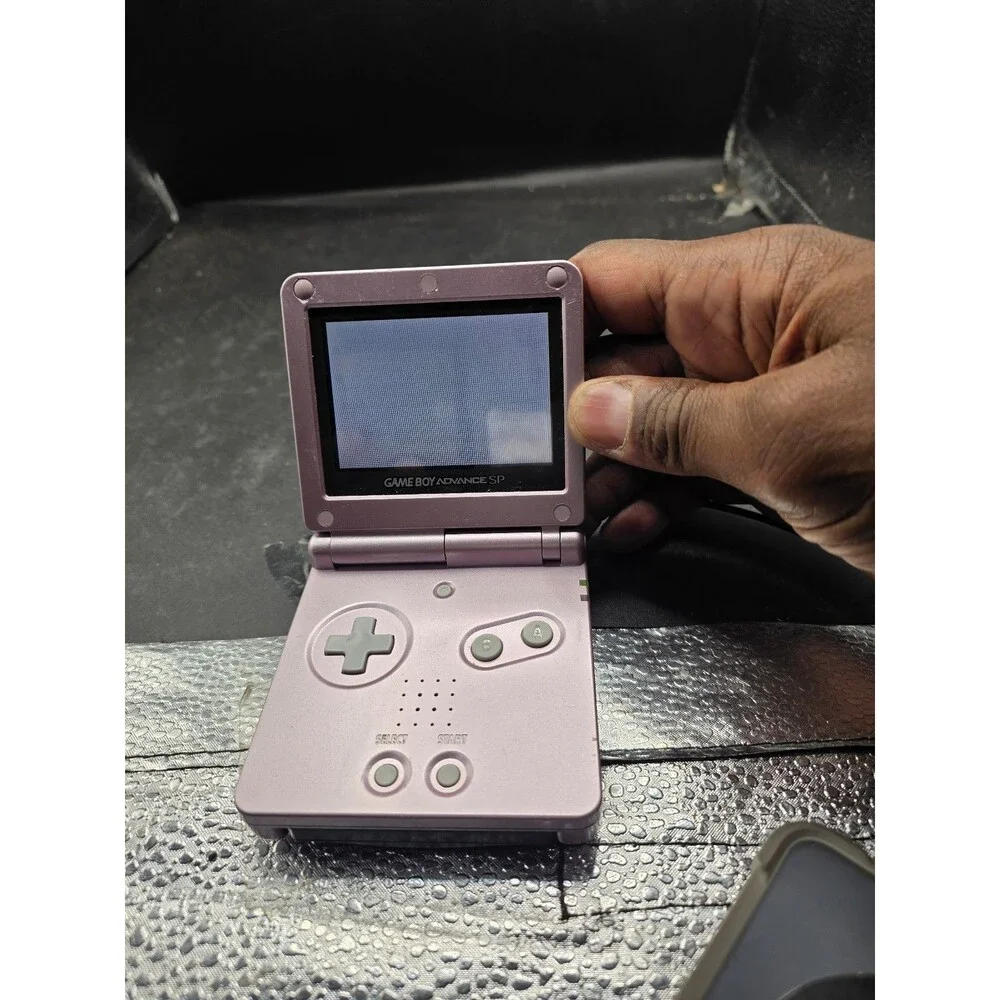 Nintendo Game Boy Advance SP AGS-101 Pearl Pink + Original Charger